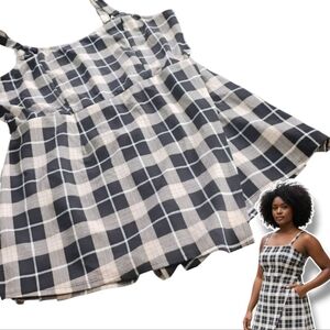 No Boundaries Juniors Plus Size 21 XXXL Plaid Sleeveless Skort Romper Shorts